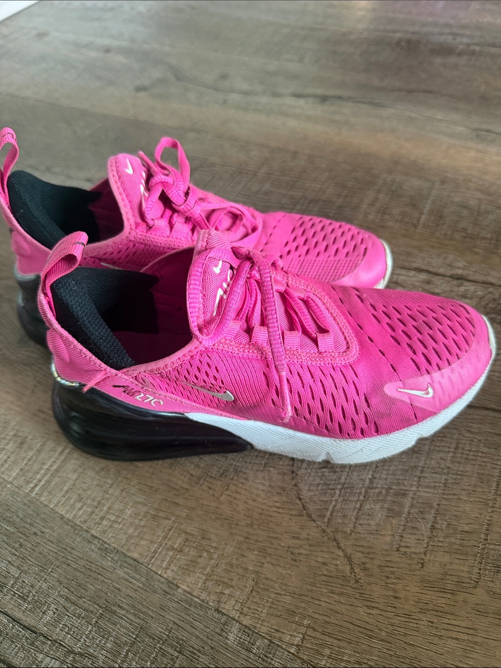 Nike Kids' Pink and Black Air Max 270 Style Sneakers